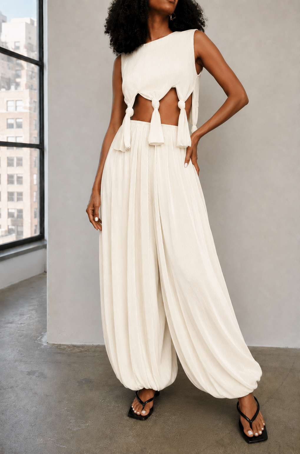 Jade Balloon Pants / Ivory